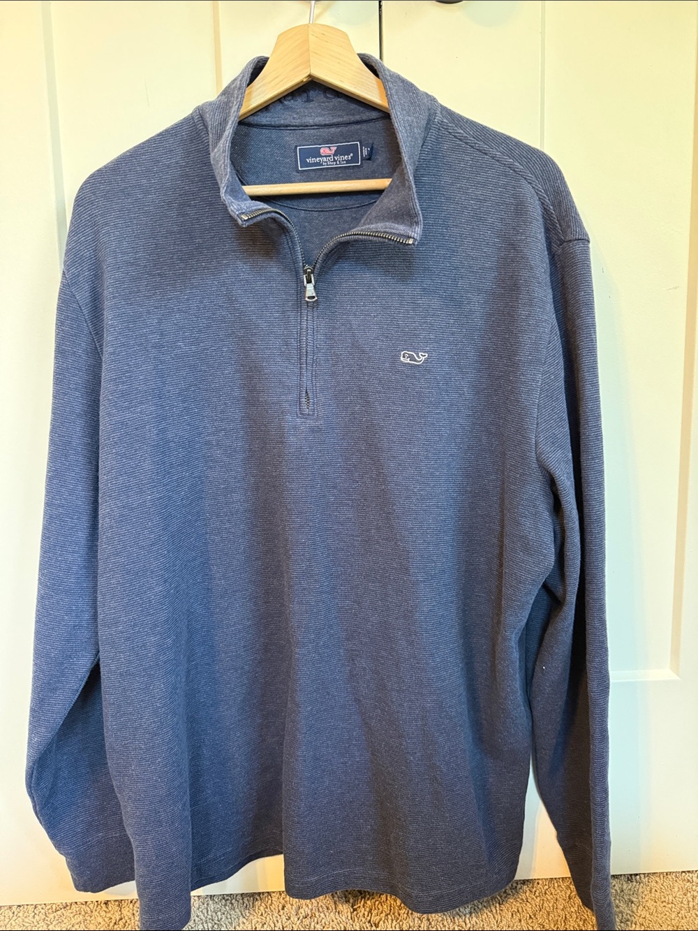 Vineyard Vines Men's Deep Bay Saltwater Quarter-Zip Pullover Sweater